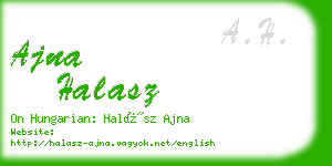 ajna halasz business card